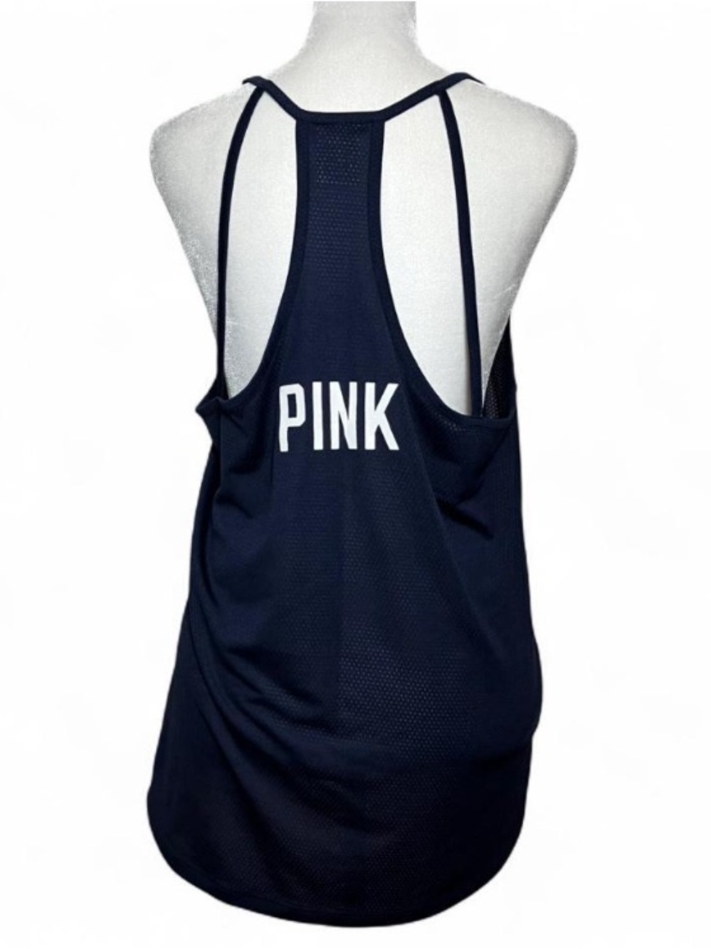 Victoria’s Secret PINK NY Yankees Mesh Tank Top Navy Racerback size Medium - Picture 3 of 6
